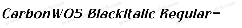 CarbonW05 BlackItalic Regular字体转换